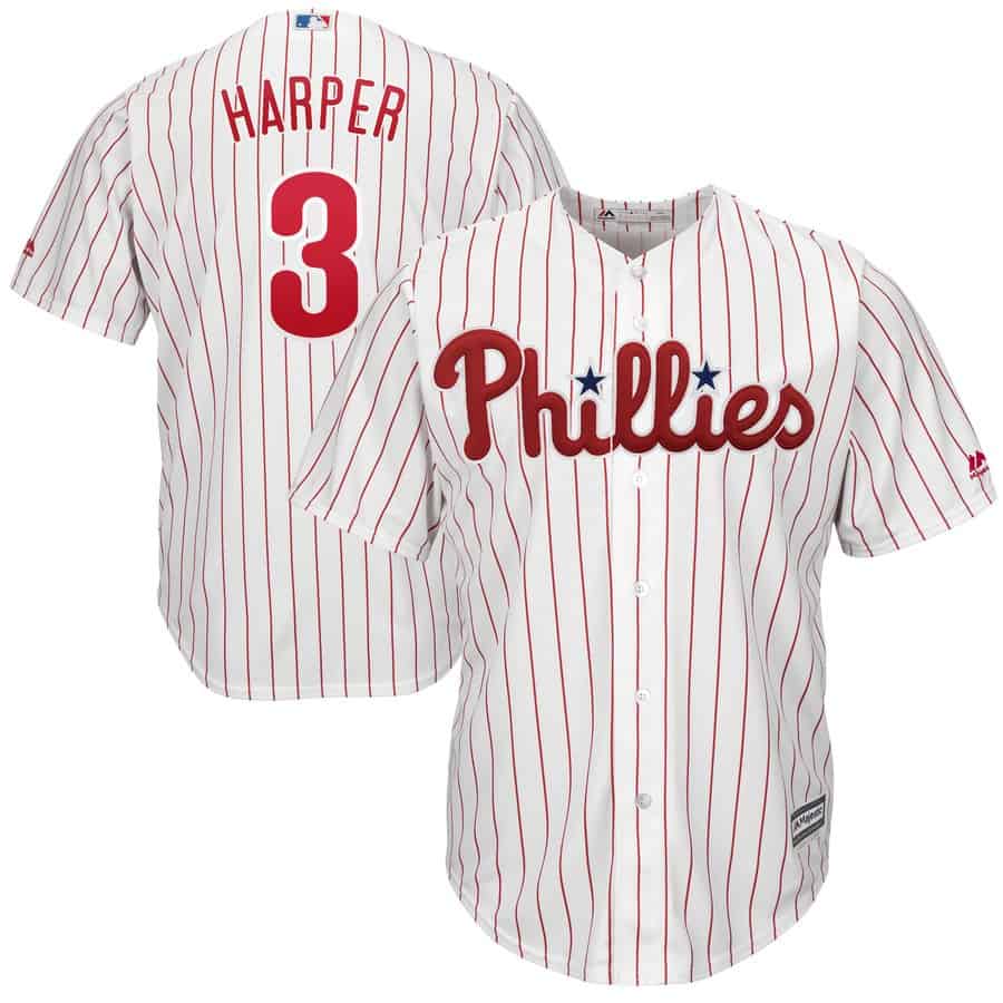 big & tall bryce harper phillies jersey #3 by Majestic