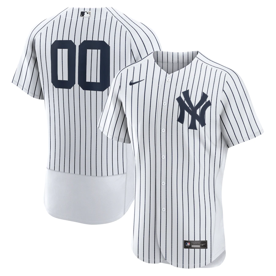 Yankees Custom Jersey - White Pinstripe by Nike