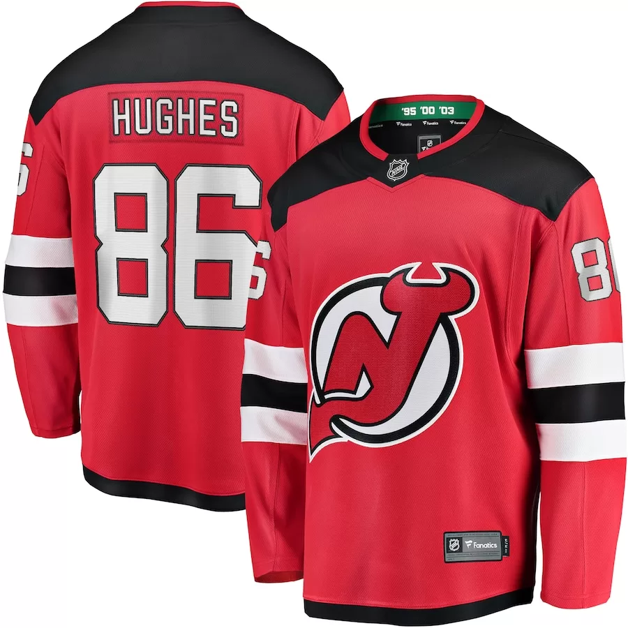 Red Jack Hughes Jersey