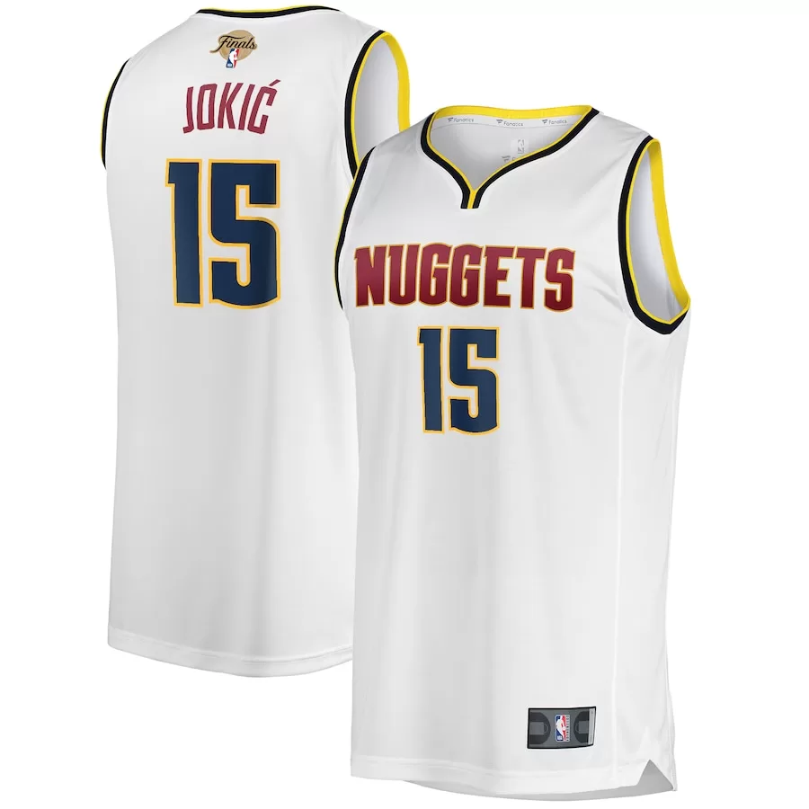 Denver Nuggets NBA Finals Jersey - Nikola Jokic S-XL, 2X, 3X (3XL), 4X (4XL), 5X (5XL).