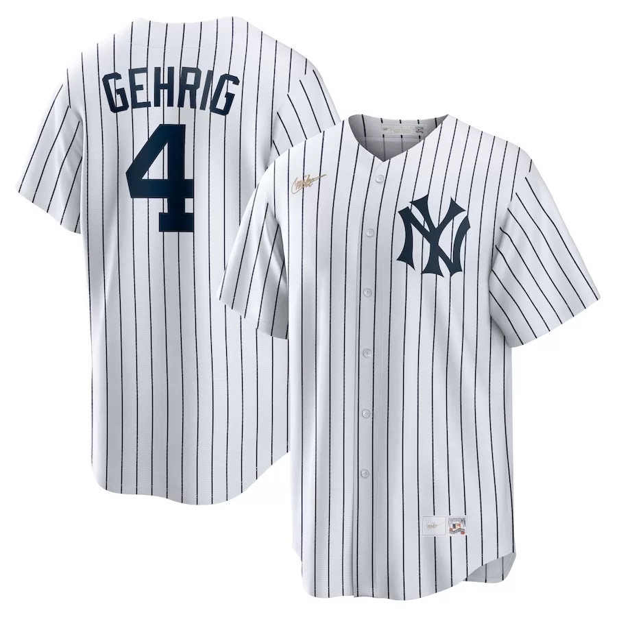 Lou Gehrig Jersey - Yankees White Pinstripe by Nike