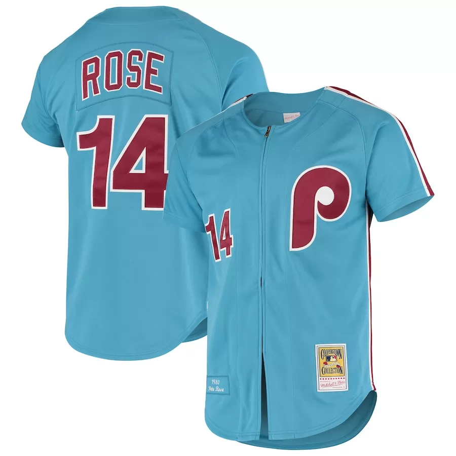 Phillies Pete Rose Jersey by Mitchell and Ness