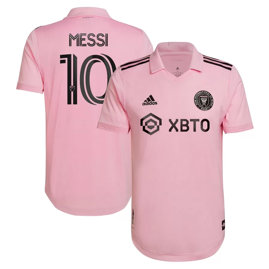 Pink Authentic Lionel Messi Jersey