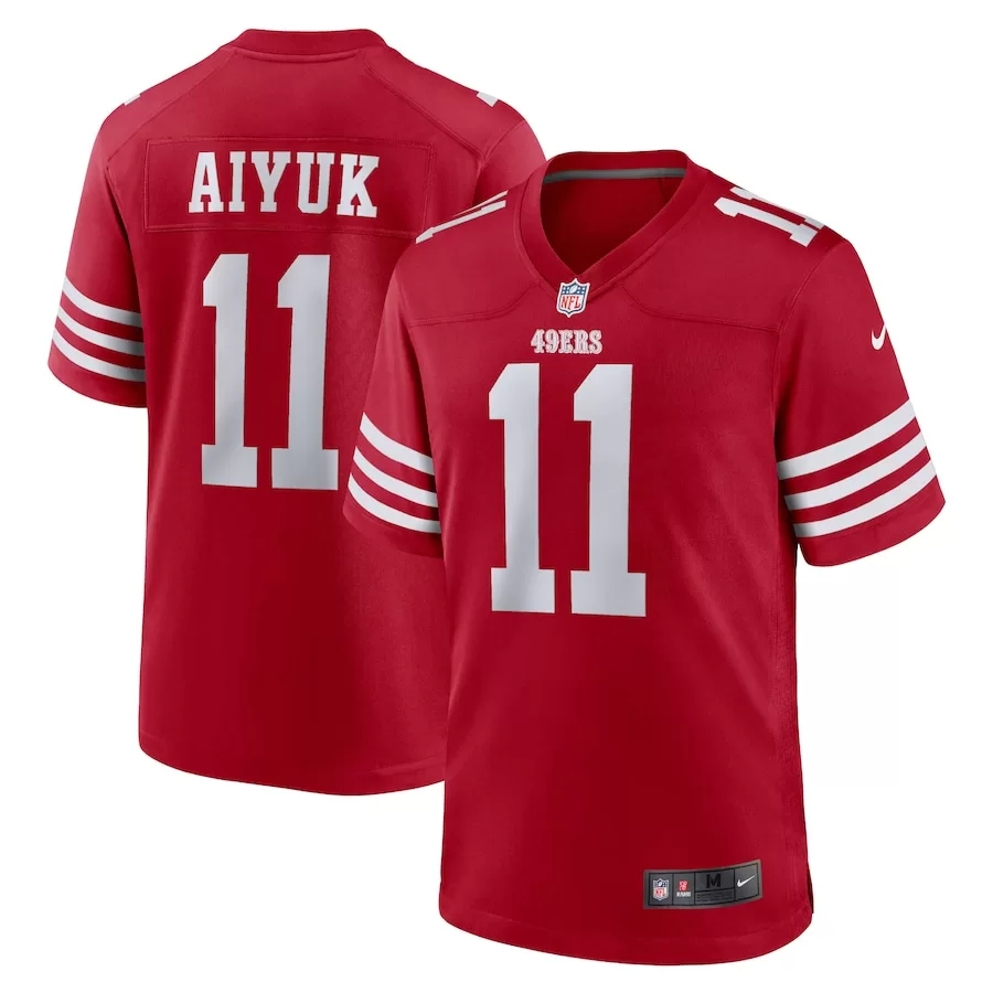 Brandon Aiyuk Jersey - 49ers Red Nike Uniform