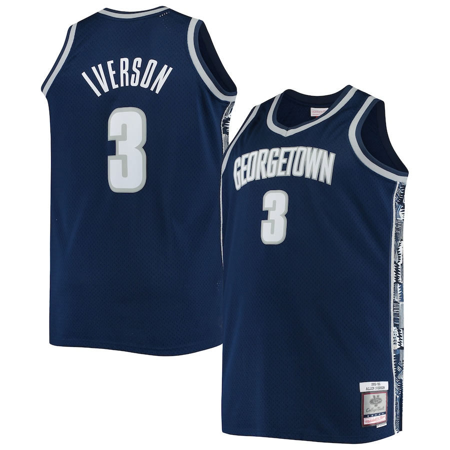 College Mitchell and Ness Jersey - Allen Iverson of Georgetown Hoyas