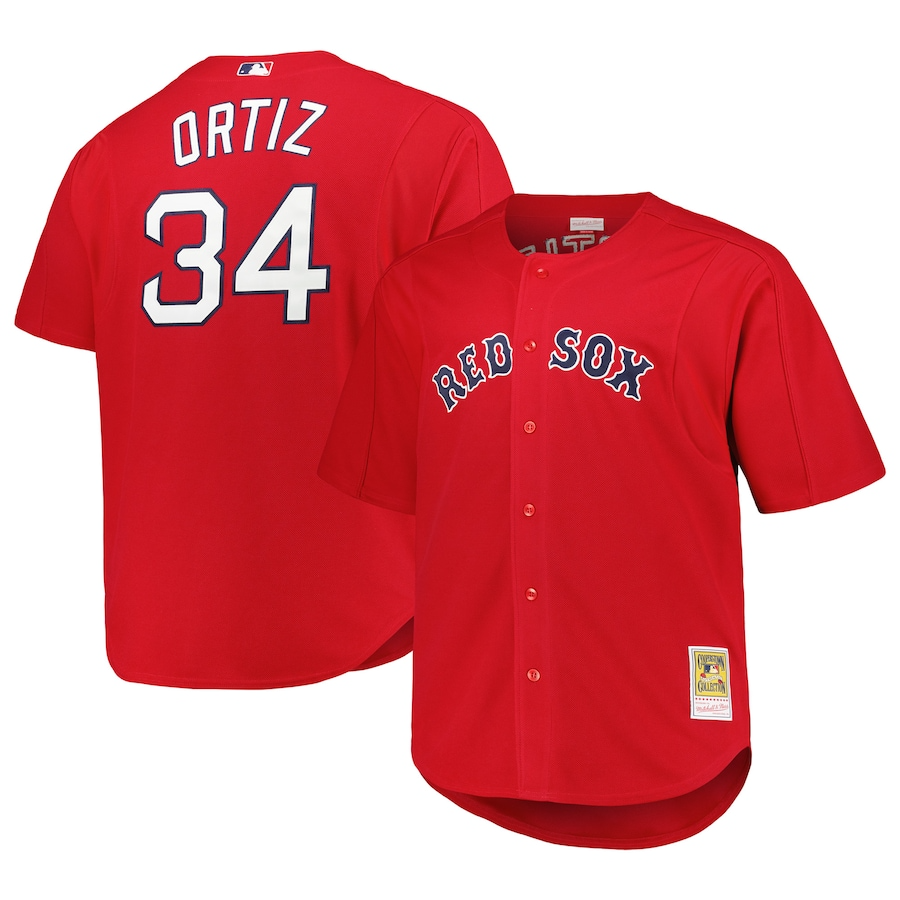 MLB Mitchell and Ness Throwback Uniform - David Ortiz of the Boston Red Sox