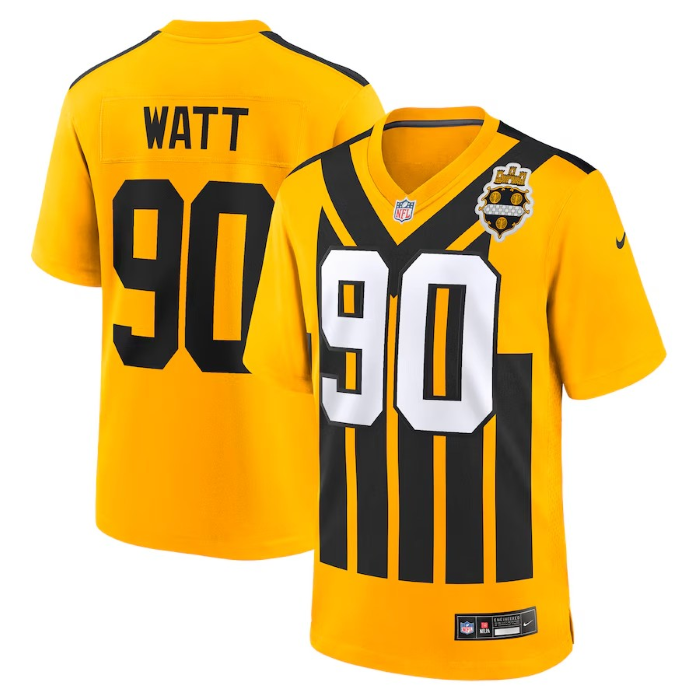 T.J. Watt Gold 1933 Throwback Jersey
