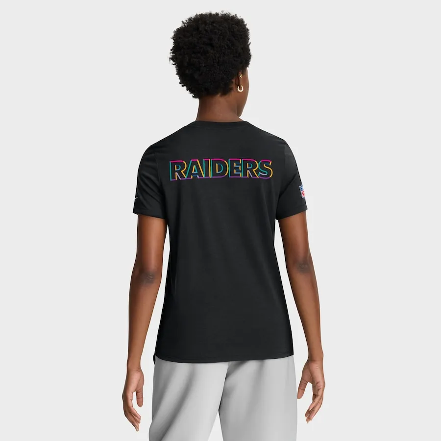 Rear view of Women’s Chicago Bears Crucial Catch T‑Shirt – 2025 NFL Cancer Awareness apparel, inclusive sizing