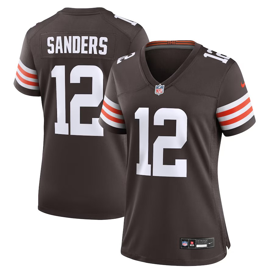 Women's Shadeur Sanders Jersey - Cleveland Browns Brown with White Lettering