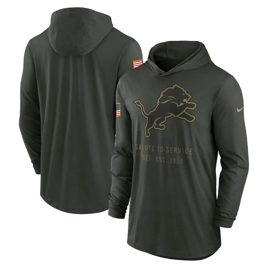 2025 Salute to Service Hoodies for all 32 Teams - Detroit Lions in Photo