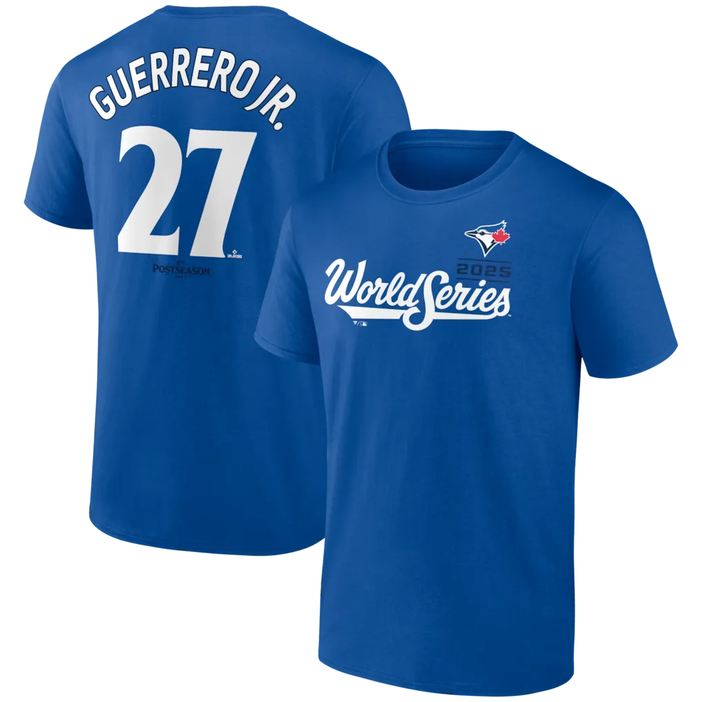Blue Jays World Series Tee Shirt - 2025 - Vladimir Guerrero in S-6XL, XLT-5XLT