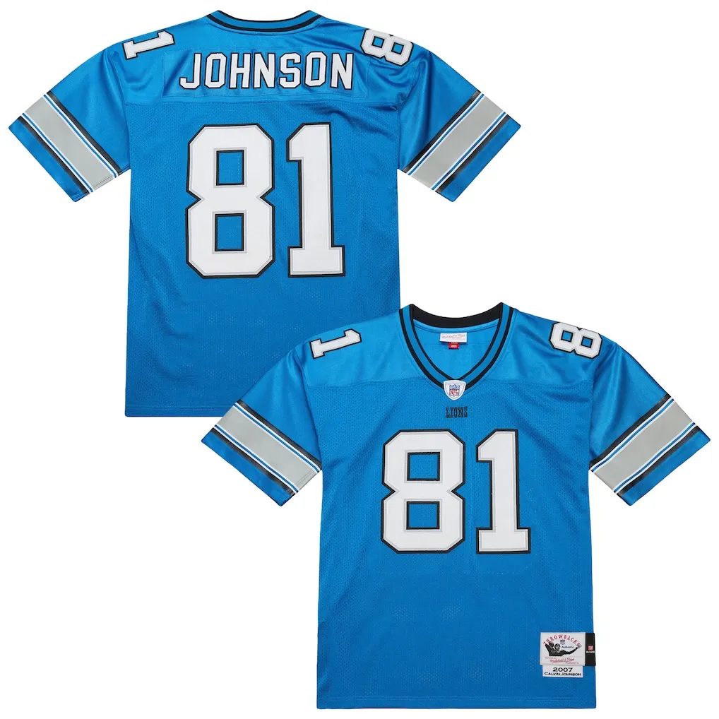 Detroit Lions Calvin Johnson Jersey - Mitchell and Ness 2007 Throwback