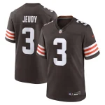 Jerry Jeudy Jersey, Browns Tees S-3X 4X 5X 6X XLT 2XLT 3XLT Cleveland Browns Jerry Jeudy Jersey - brown with orange and white stripes