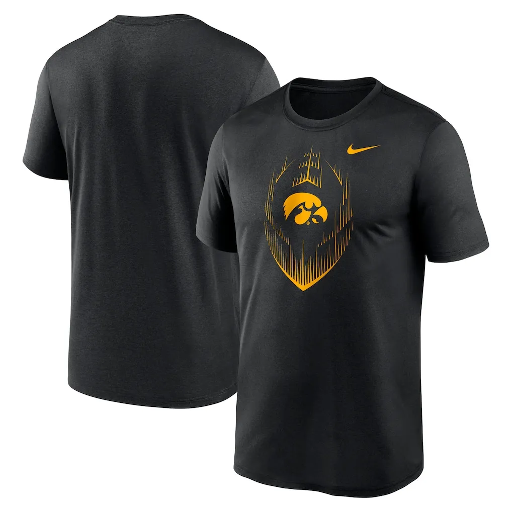 Iowa Hawkeys Black and Gold Tee Shirt