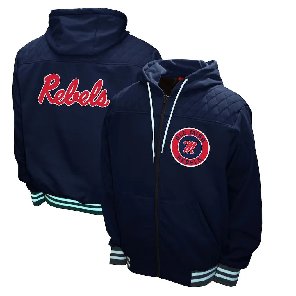 Big and Tall Ole Miss Zip Hoodie Sweatshirt