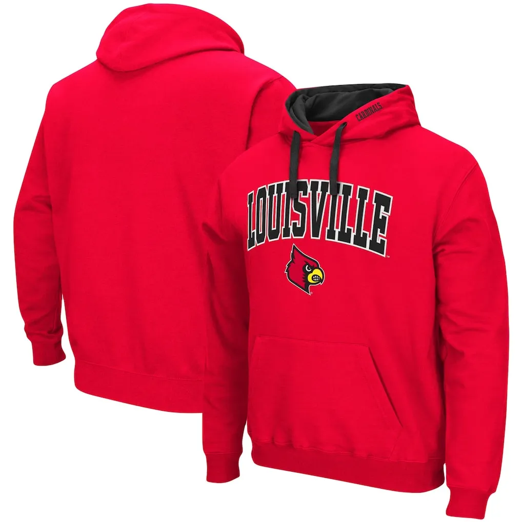 Red Louisville Cardinals Pullover Hoodie in Big and Tall XXL-6XL, XLT-5XLT