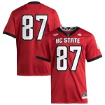 Adidas NC State Wolfpack Football Jersey in Red, Black Trim, White Lettering