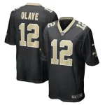 Chris Olave Jersey, Saints Tee S-2X 3X 4X 5X 6X XLT-5XLT Nike Chris Olave Jersey in Black and Gold