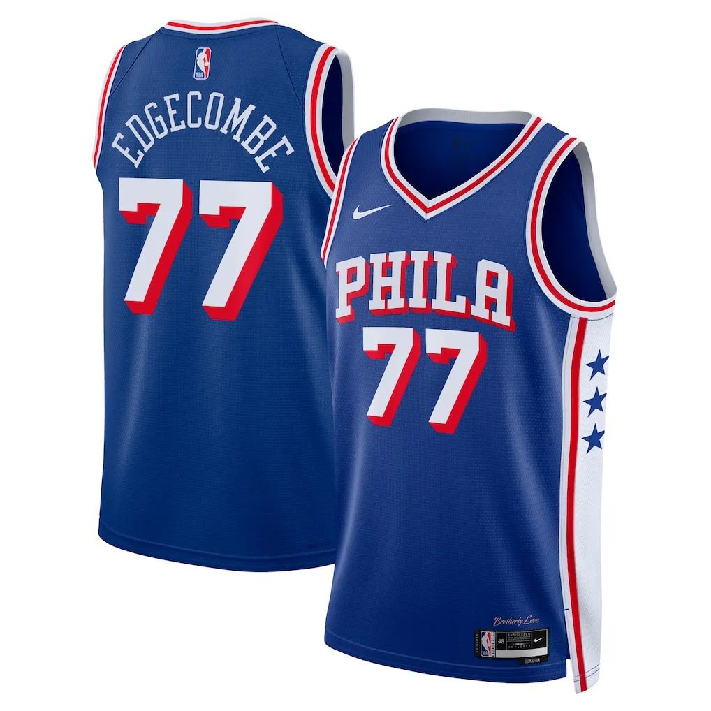 V.J. Edgecomb Jersey in Blue. Made by Nike