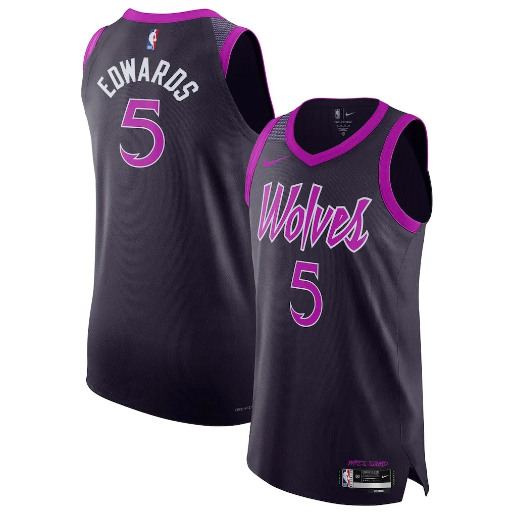 Purple City Edition Anthony Edwards Jersey - Timberwolves