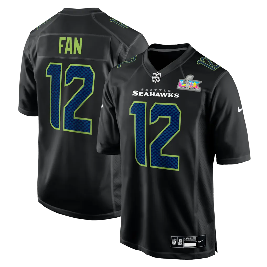 12th Fan Seahawks Super Bowl LX Jersey - Black